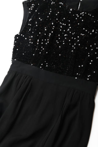 Women’s Sequin Panel Chiffon Dress