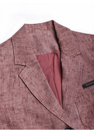 Rose tailored jacket inner collar and lapel area with pocket stitching detail
