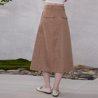 Women's Clothing Spring Summer Linen Skirt K2118W