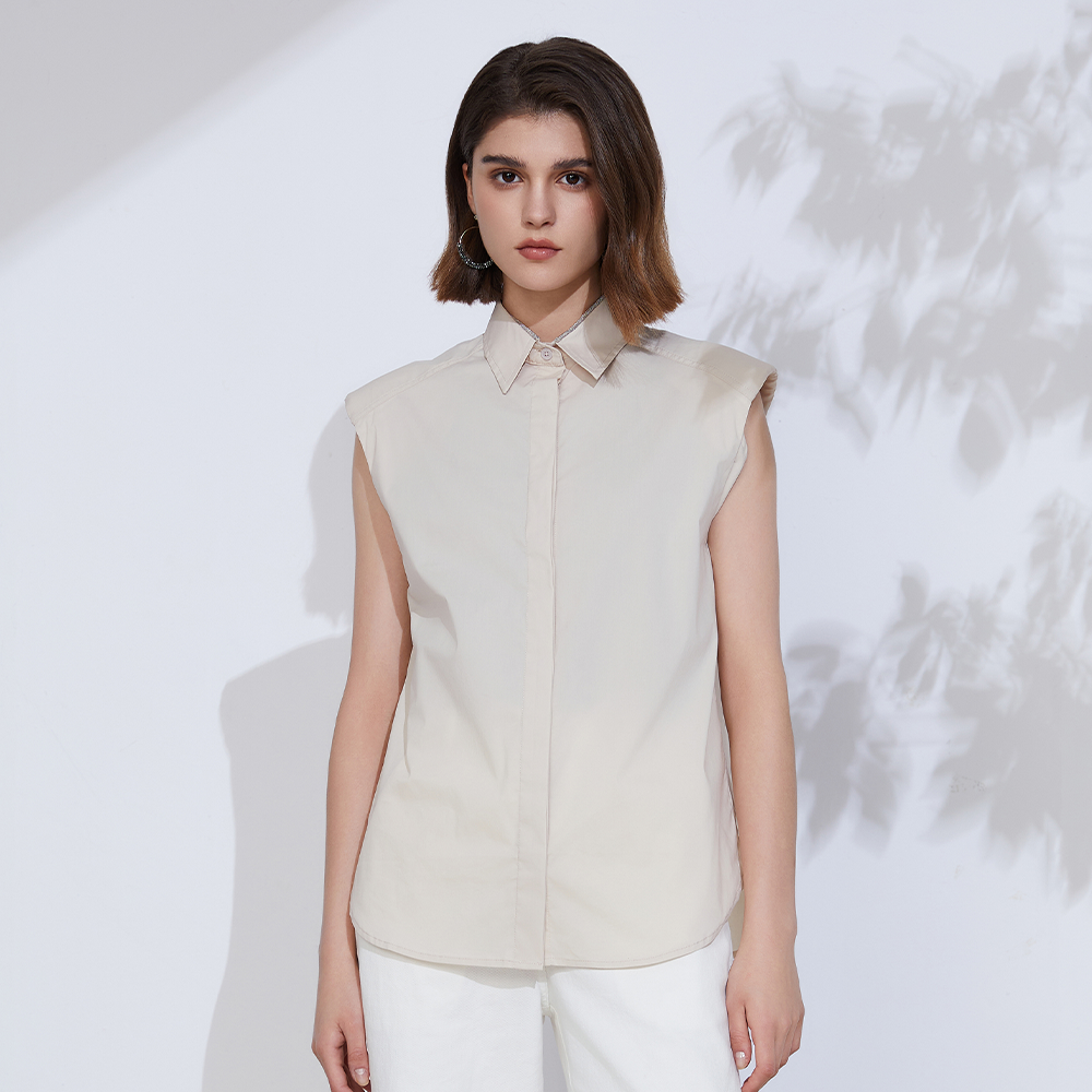 Women's Cotton Sleeveless Blouse Shirt K2237L