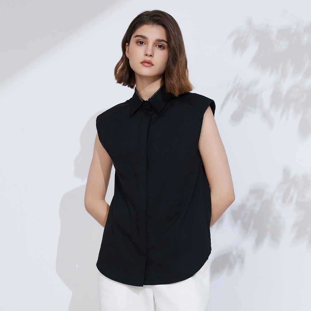 Women's Cotton Sleeveless Blouse Shirt K2237L