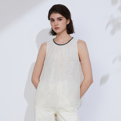 Women's Silk Sleeveless Top