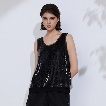 Women's Sequin Loose Vest