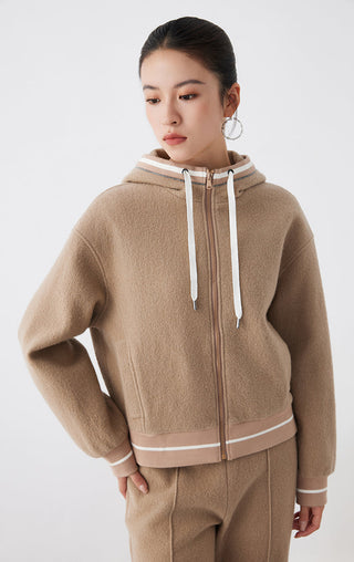 Merino Wool Women's Hoodie Jacket