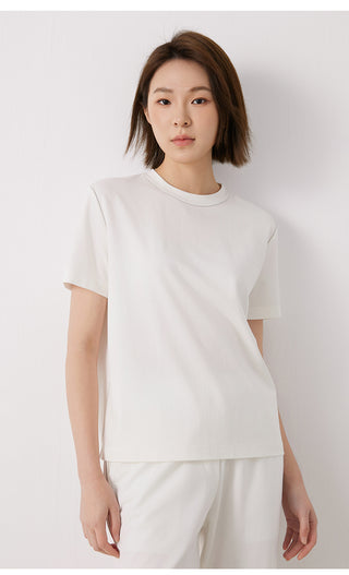 Women's Clothing Pima Cotton Blend Stretch Short Sleeve T-Shirt