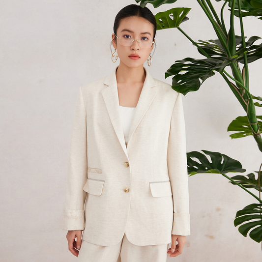 2025 Women's Linen-Cotton Blend Blazer