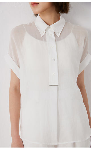 Women’s Clothing Spring Summer Ramie Shirt