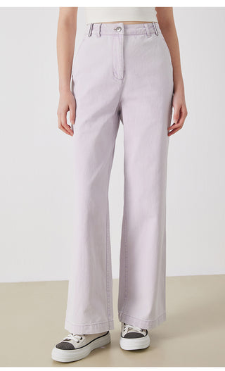 Women's Cotton Wide-Leg Pants