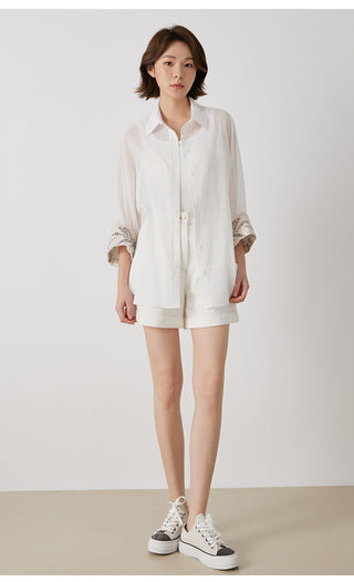 Women's Cotton linen Blend Blouses