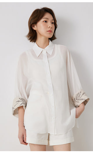 Women's Cotton linen Blend Blouses