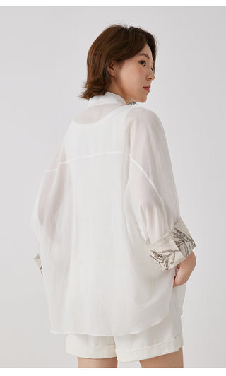 Women's Cotton linen Blend Blouses