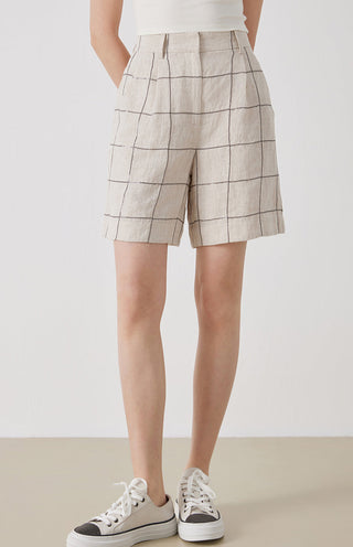 Women’s  Linen Cotton Blend Shorts