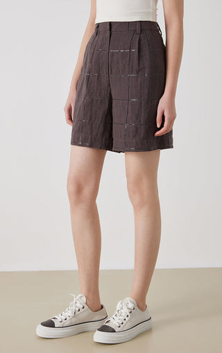 Women’s  Linen Cotton Blend Shorts
