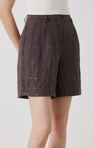 Women’s  Linen Cotton Blend Shorts