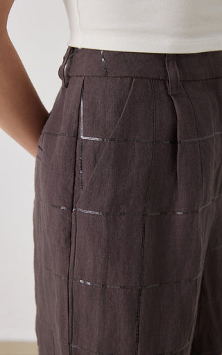 Women’s  Linen Cotton Blend Shorts