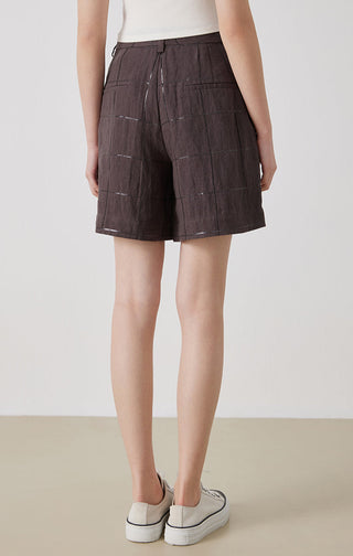 Women’s  Linen Cotton Blend Shorts