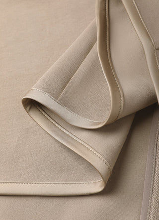 Hooded Cotton Blend Jacket with Beaded Zip