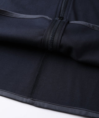 Hooded Cotton Blend Jacket with Beaded Zip