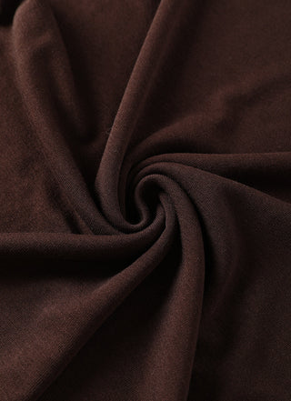 Tencel Wool Contrast-Stitch Long Sleeve Top