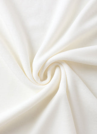 Tencel Wool Contrast-Stitch Long Sleeve Top