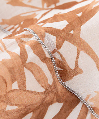 Terracotta Bamboo Leaf Tiered Maxi Skirt