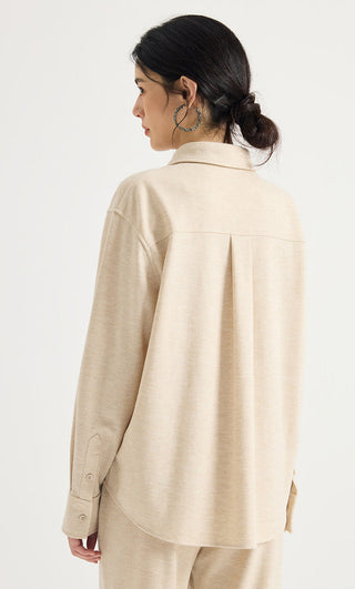 Australian Wool Crystal-Trim Blouse