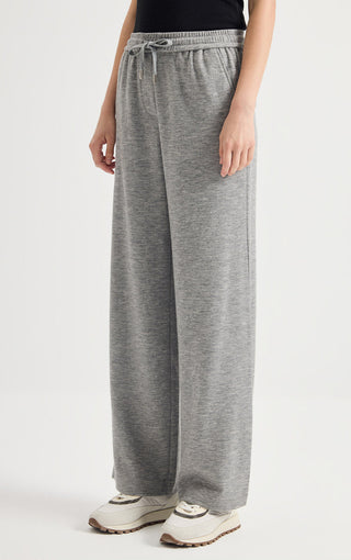 Australian Wool Wide-Leg Drawstring Pants