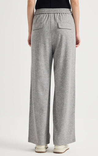 Australian Wool Wide-Leg Drawstring Pants
