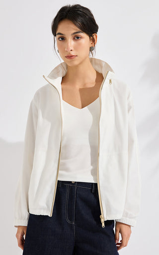 Hooded Jacket with Silver Beaded Detail