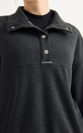 Wool-Blend High-Neck Pullover