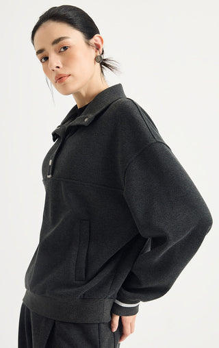 Wool-Blend High-Neck Pullover