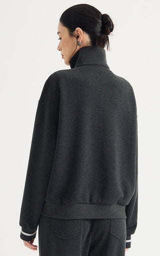 Wool-Blend High-Neck Pullover