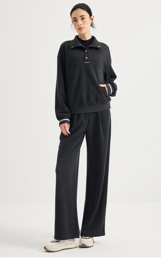Wool-Blend High-Neck Pullover