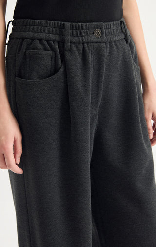 Wool-Blend Wide-Leg Pants