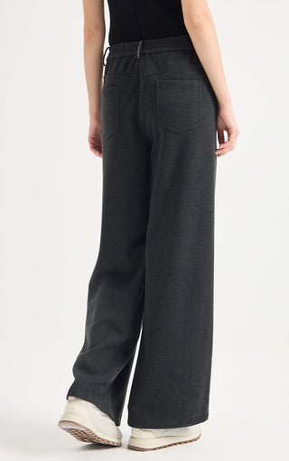 Wool-Blend Wide-Leg Pants