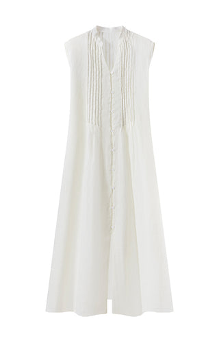 Ramie Sleeveless Midi Dress