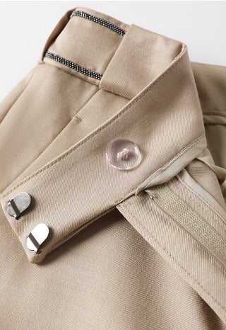 Wool Blend Tapered Pants