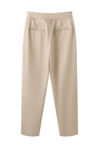 Wool Blend Tapered Pants