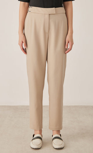 Wool Blend Tapered Pants