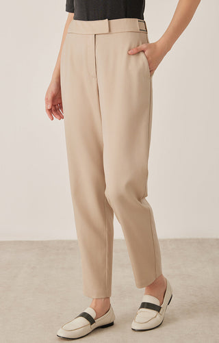 Wool Blend Tapered Pants