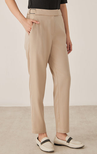 Wool Blend Tapered Pants