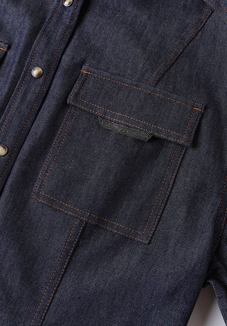 Dark Denim Women's Bow-Tie Shirt