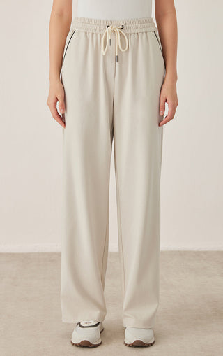 Combed Cotton Women’s Wide-Leg Drawstring Pants