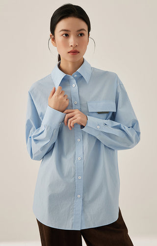 Oversized 100% Cotton Women's Utility Shirt