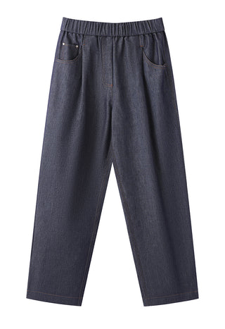 Dark Wash Women's Relaxed Straight-Leg Denim Pants