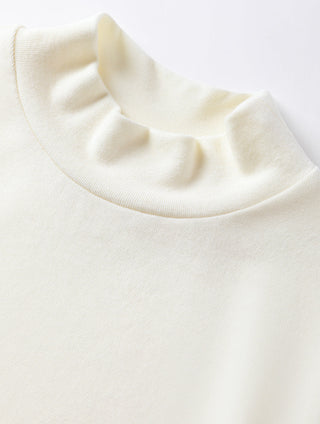 Tencel Blend Women's Mock Neck Knit Top with Pocket Detail