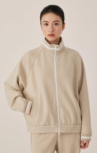 Cotton-Blend Women’s Zip-Up Track Jacket