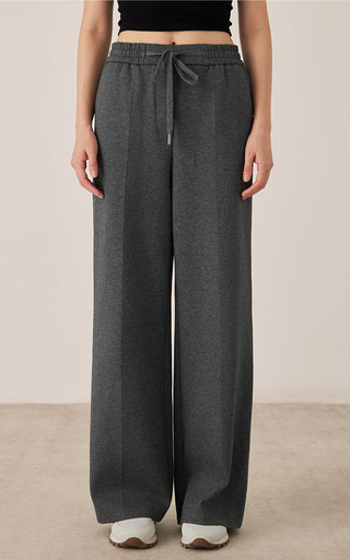 Cotton-Blend Women’s Wide-Leg Drawstring Pants