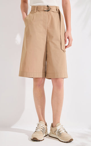 Memory-Fiber Wide-Leg Shorts - serathinan 