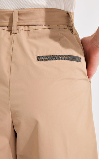 Memory-Fiber Wide-Leg Shorts - serathinan 